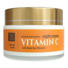Totes Meer Kollektion Vitamin C Feuchtigkeitsnachtcreme - Gesichtscreme mit Vitamin C - Straffende Creme mit Mineralien - 1,69 Fl. Oz