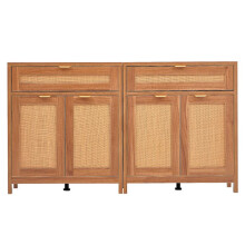 Kaappi - DUOKU - KLSB-01 - Luonnollinen Viimeistely - 4 Magneettistaovea - 2 Laatikoita