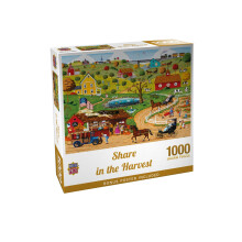 Remekmuvek 1000 darabos kiraks jtk felnotteknek s csaldoknak Rszeseds az aratsban 19,25""""x26,63""""