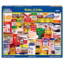 White Mountain Bake A Cake Puzzle Puzzle da 1000 pezzi con collage di cottura per adulti e famiglie