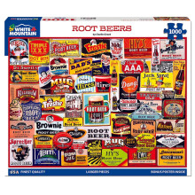 Puzzle di White Mountain Root Beers Puzzle di collage di soda vintage da 1000 pezzi per adulti e famiglie
