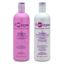 Aphogee Hair Care Double Bundle - Traitement protÎąinÎą en deux Îątapes (16 fl oz) et hydratant Îąquilibrant (16 fl oz)