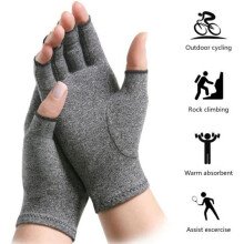 Kompressions- und Wärmehandschuhe zur Linderung von rheumatoider Arthritis und Arthrose - Herren und Damen - Größe L (20-24 cm)