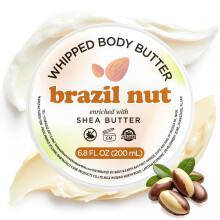puresoak Brazil Nut Whipped Body Butter, Natuurlijke Whipped Shea Butter voor Droge Huid