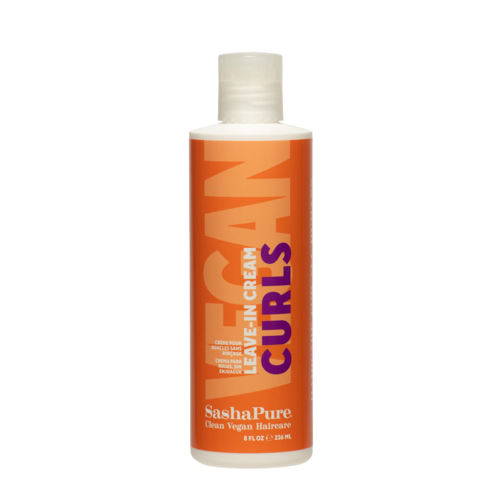 Sashapure Cream Curls Leave In With Organic Sacha Inchi Oil For Bouncy Curls, Adds Softness & Volume For Healthy, More Manageable Hair, Frizz Control