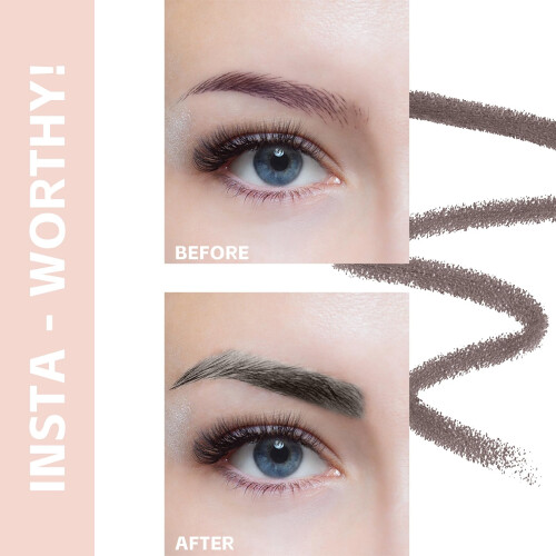 LAVONE Lápiz de Cejas - Lápiz de Cejas Impermeable con Punta Triangular, Brocha Doble Lado 2