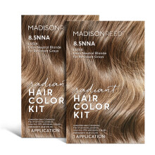 Madison Reed Radiant Hårfärg Kit, Mörk Neutral Blont för 100% Grå Täckning, Ammoniakfri, 8.5NNA Lusia