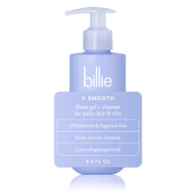 Billie - V Smooth - Gel à raser + Nettoyant pour poils pubiens - pH équilibré - Sans parfum - Approuvé par gynécologues - 185 g