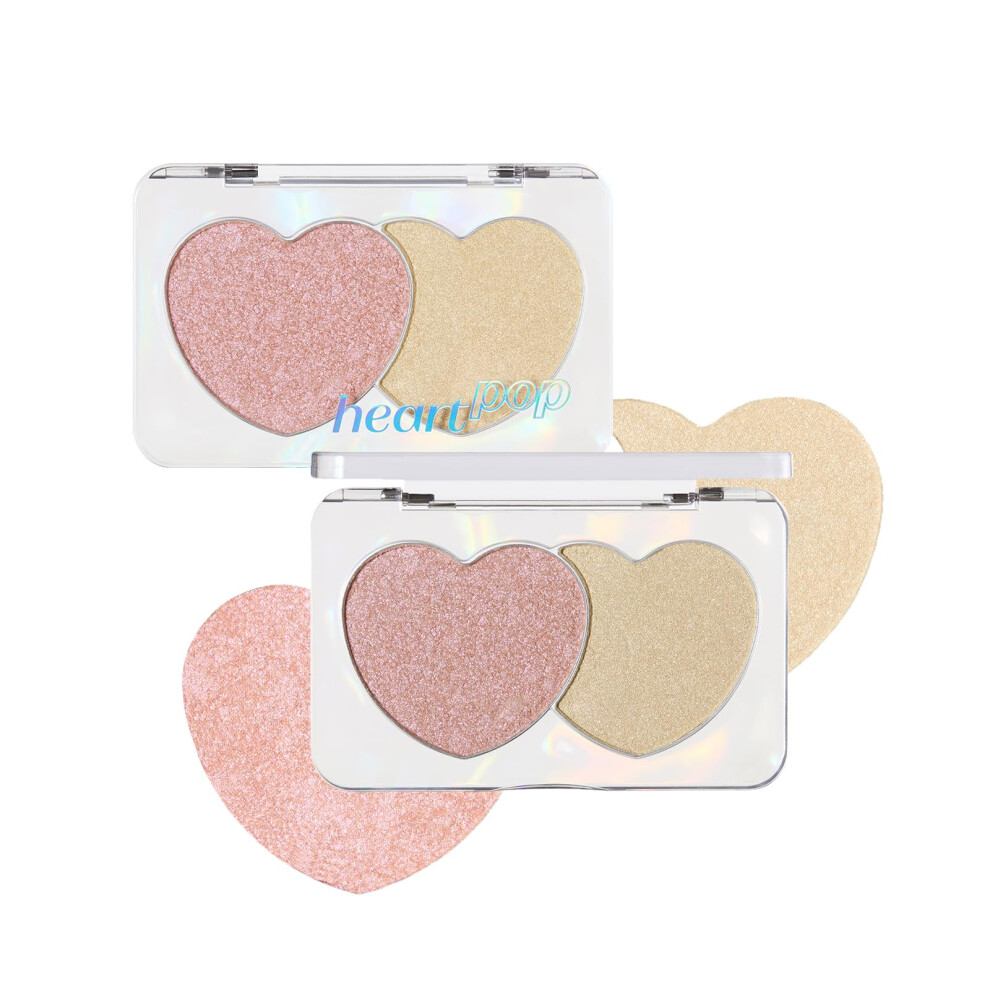 Etude - Heart Pop Duo Blusher - 3 Colors #03 Envy Flashy - Image 3