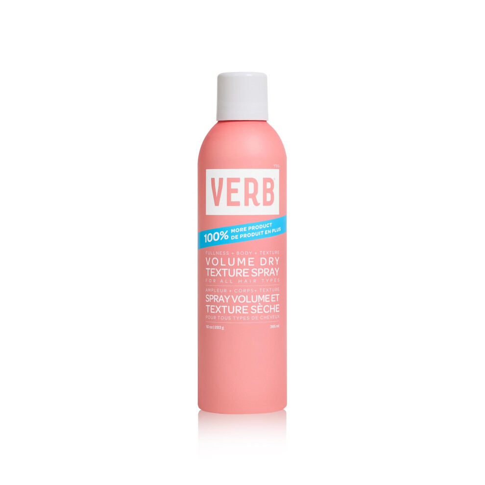 Verb Volume Dry Texture Spray Jumbo 10 Oz- Boosts Volume Adds Fullness & Weightless Grit - No Parabens Gluten Or Harmful Sulfates
