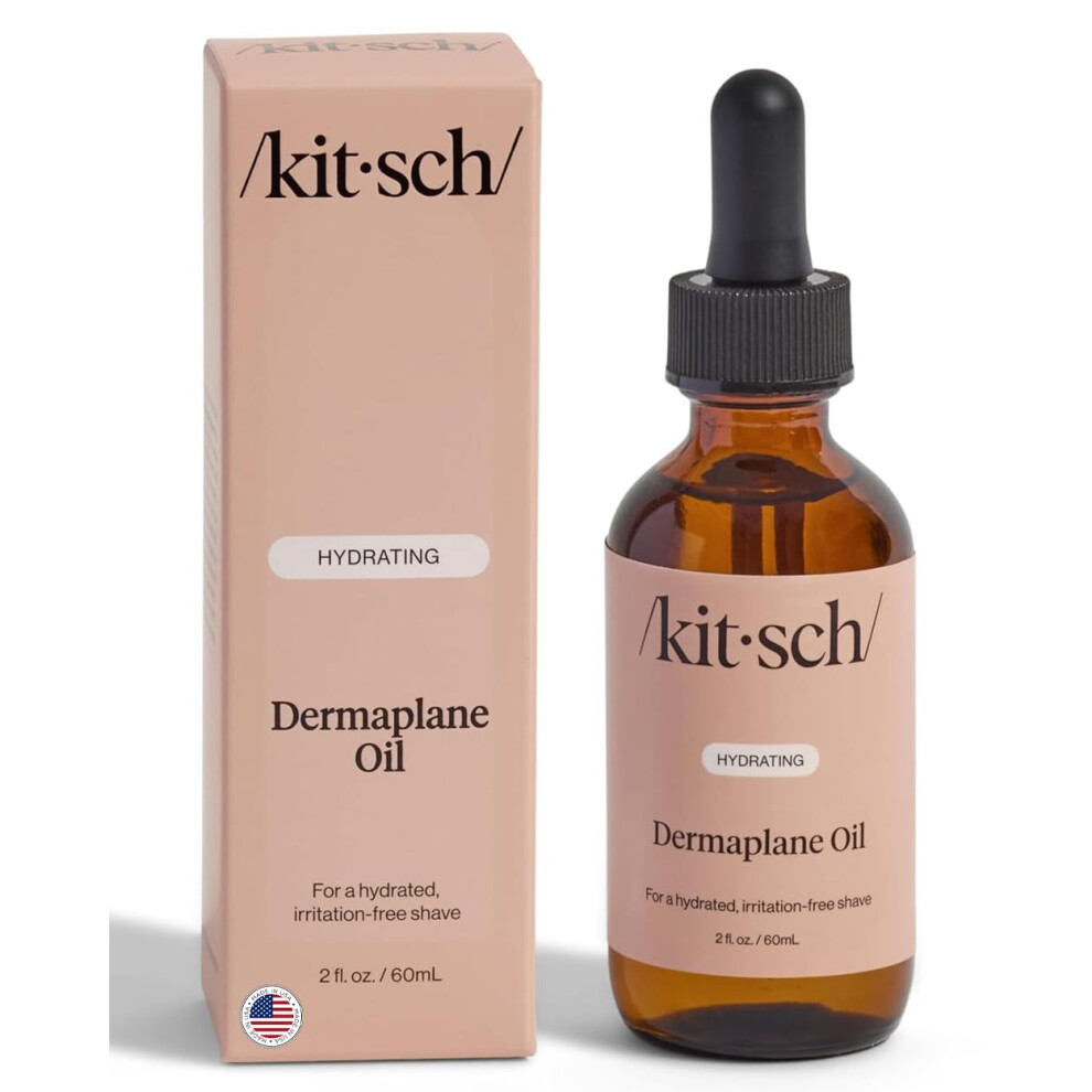 Kitsch Hydrating Dermaplane Oil Face Shaving Oil For Women - Use With Dermaplaning Tool Razor Shaver Or Microblades For Face For Close Shave With