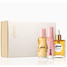 Gisou Honey Gloss Set de Viaje, Perfume Capilar Miel Silvestre, Aceite Labial Sandía, Aceite Capilar