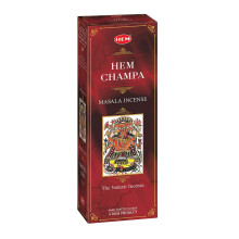 HEM Champa Masala vonné tyčinky 120 ks | Aromaterapie pro čištění vzduchu, meditaci a duchovní atmosféru | Dárková sada - (301 g)