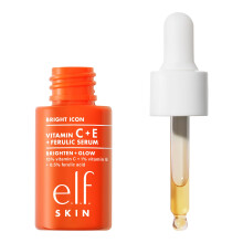 e.l.f. SKIN Bright Icon Vitamin C + E + Ferulic Serum Mini Brightening & Soothing Face Serum Helps Even Skin Tone Vegan & Cruelty-Free 0.5 fl oz