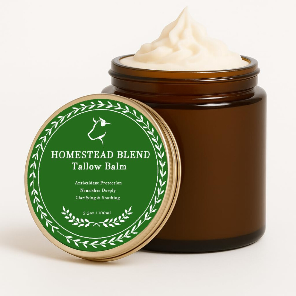 Waeski Homestead Blend Tallow Balm - Tallow And Honey Blam Natural Ingredient Whipped Moisturizer For Face & Body Antioxidant Protection | Nourishes