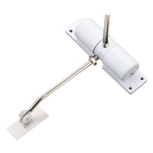 Zelfsluitende deurdranger van aluminiumlegering, universeel toepasbaar (links- of rechtsdraaiend), automatische en veilige sluiting zorgt voor een
