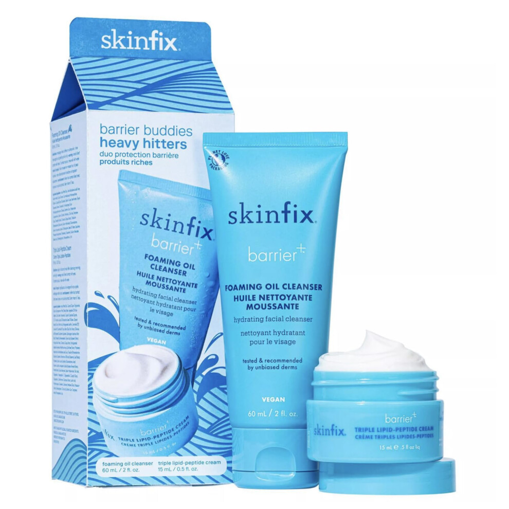 Skinfix Barrier Buddies: Heavy Hitters Cleanser + Triple Lipid-Peptide Hydration Set New Cream