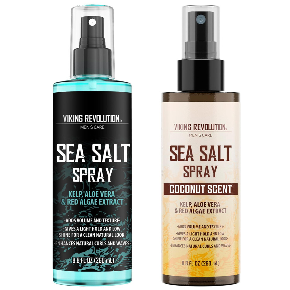 Viking Revolution Red Sea Salt Spray For Hair Men - Hair Texturizing Spray With Kelp, Aloe Vera And Algae Extract To Add Volume And Texture - Ocean Br