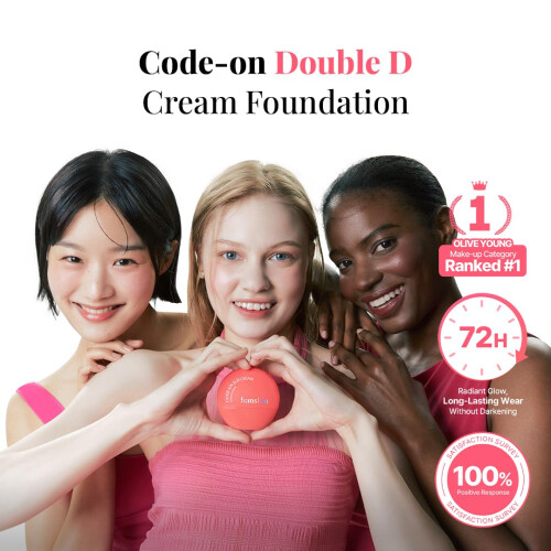 Hanskin, Code-On D.D Cream Foundation, 19NC Porcelain, 1.18 fl oz (35 ml) 1