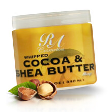RA COSMETICS Whipped Cocoa & Shea Butter, Mango - 12oz | 100% Natuurlijk Huidverzorgingsproduct