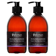 The Highland Soap Company Organic Aloe Vera Hand Wash Highland Lavender 10oz palack (2 db-os csomag)