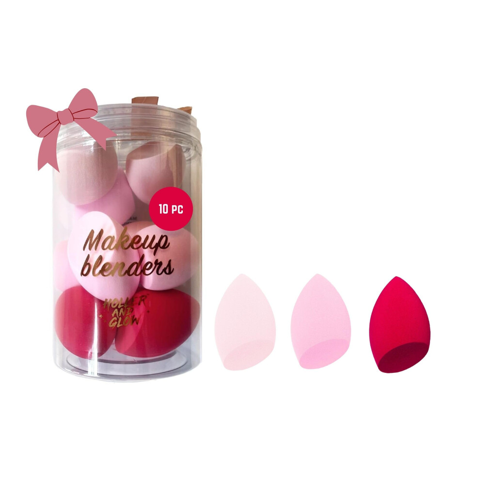 Holler & Glow Makeup Blenders, Makeup Sponges For Liquid Foundation, Beauty Blender For Blending Concealer, Limited Edition, Latex Free, Mua Quality,