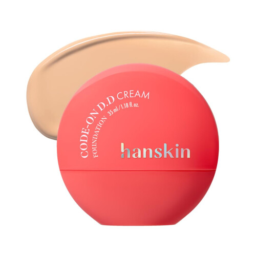 Hanskin, Code-On D.D Cream Foundation, 23N Natuurlijk Beige, 1,18 fl oz (35 ml)