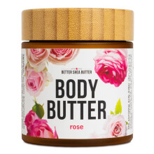 Beurre Corporel à la Rose pour Peau Sèche avec Beurre de Karité Fouetté et Huile Essentielle Pure