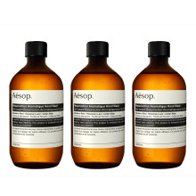 Recambio de lavado de manos Aesop Resurrection Aromatique | Limpiador suave con aceites de naranja, romero y lavanda | 500 ml/16,9 oz (paquete de 3)