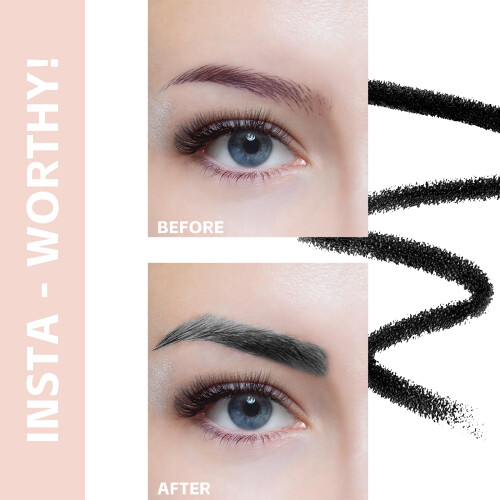 LAVONE Lápiz de Cejas - Lápiz de Cejas Impermeable con Punta Triangular, Cepillo Doble, Preciso 2