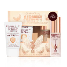 Charlotte Tilbury Bescherm & Prime Makeup Kit - Onzichtbare UV Flawless Primer SPF 50 + Airbrush Flawless Setting Spray Duo