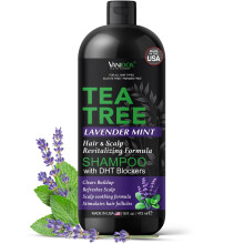 VANIDOX Tea Tree Lavender Mint Shampoo med 100% Ren Tea Tree Olja för Klåda och Torr Huvudbotten