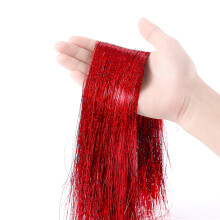 JXITON 3000pcs Kerst Icicle Tinsel, 18in Rode Folie Franje Tinsel Strang voor Decoratie