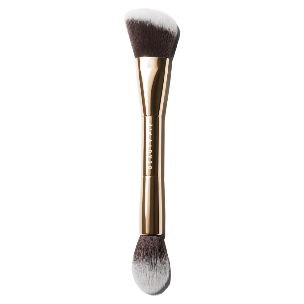 Beauty Pie Double-Ended Sculpt & Blush Brush 012 - Professional Angled Contour & Tapered Highlight Makeup Brush - Vegan Cruelty-Free Synthetic Bristl