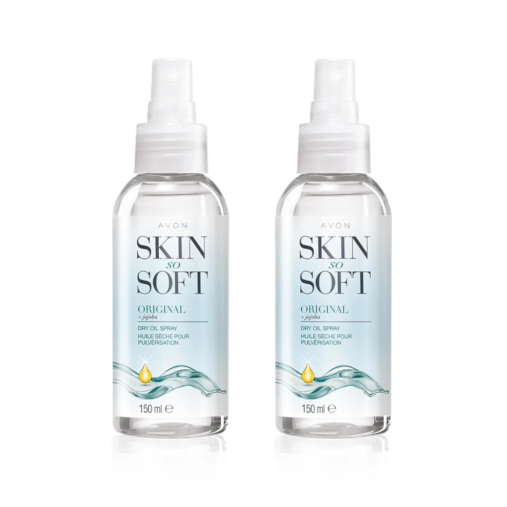Avon Skin So Soft Original Dry Oil Spray 5 Fl.oz (Two Pack)