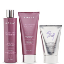 MONAT Smoothing Anti Frizz sampon mly intenzv kezelo s kifj krm - Frizzy Hair Care Pack - Vegn termszetes hokrosods elleni vdelem erosti