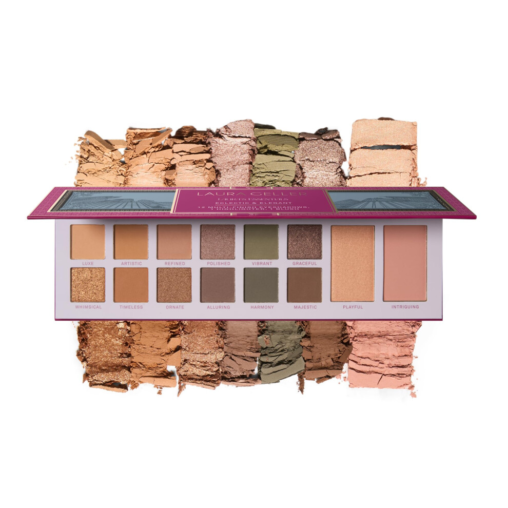 Laura Geller Beauty Laura Geller New York Laura's Essentials Eclectic & Elegant Eyeshadow And Face Palette - Includes Eyeshadows Blush And Highlighter For Easy Full Fac