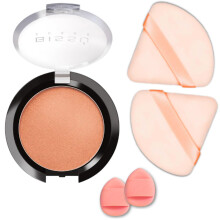 Beetbul Kit de maquillaje - Biss Blush 0.14 oz con 2 esponjas de terciopelo y 2 esponjas para dedos (los colores/estilos pueden variar) (28 pomelo)