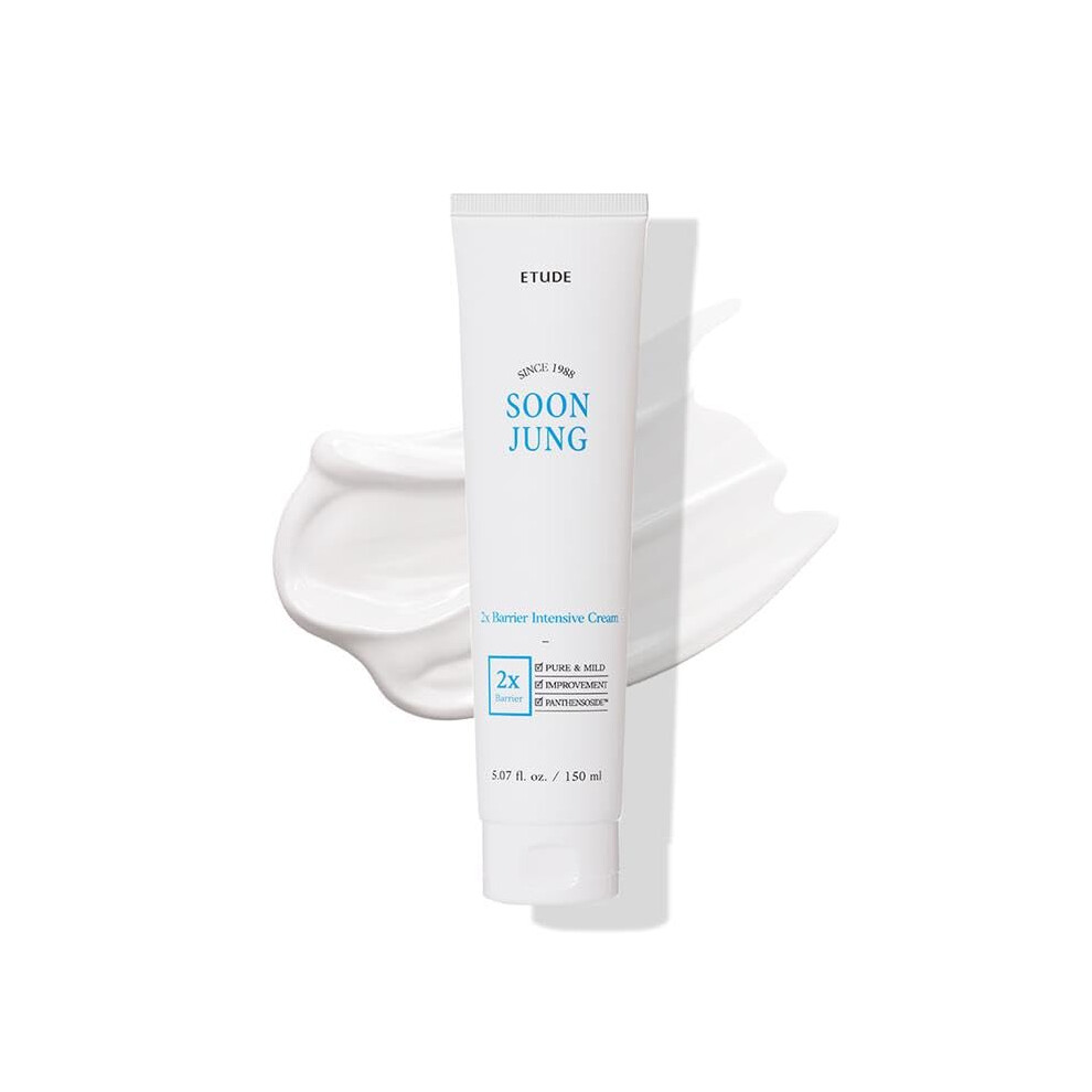 Etude Cream Soonjung2x Intensive For Barrier Repair | Rich Moist Madecassoside & Panthenol For Soothing Face Moisturizer For Sensitive Skin Ph Bala