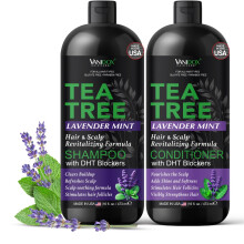 VANIDOX Tea Tree Lavender Mint Shampoo en Conditioner Set met 100% Pure Tea Tree Olie