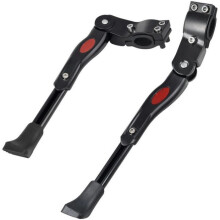 Schwarze Mountainbike-Hinterradständerhalterung