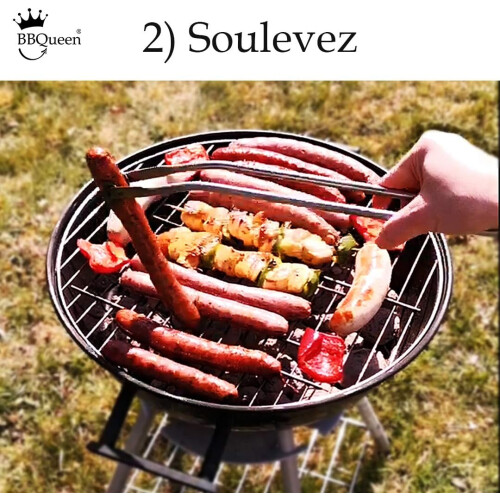 sausage tongs with rollers 30cm 2