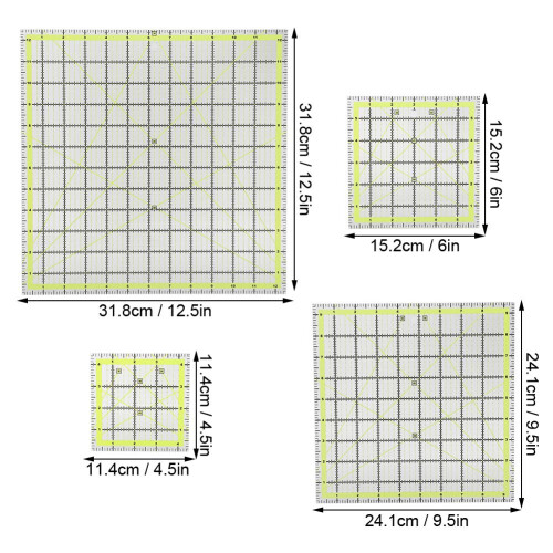 4Piece Quiltlinial Acrylic Grid, Precise Cutting, Quilting, Sewing, Craftsmanship 2
