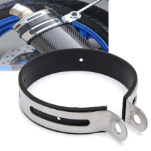 Runde Halterung für Motorradauspuffschalldämpfer mit einem Durchmesser von 11 cm.