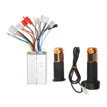 Kit controlador de motor escovado com acelerador de chave, alavanca de freio de alumínio para motor de bicicleta elétrica, controle de velocidade
