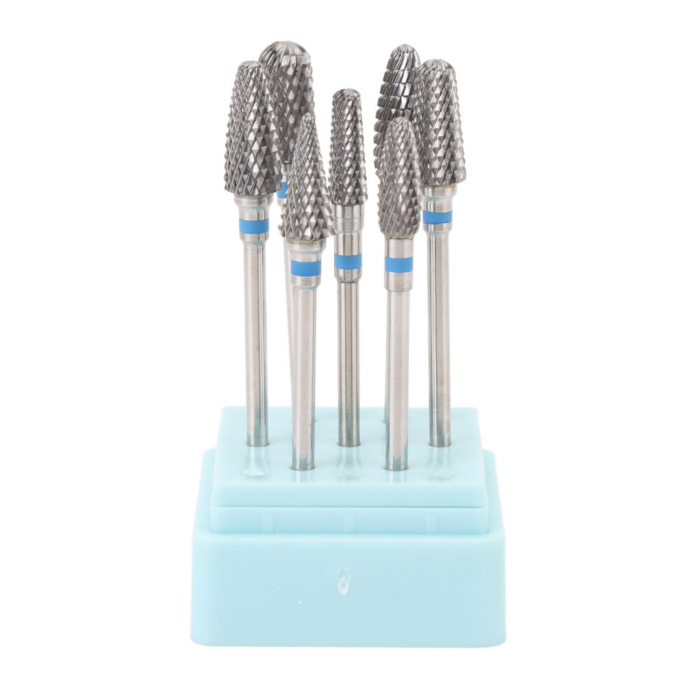 7pcs Tungsten Carbide Nail Drill Bits Manicure Grinding Heads Nail Polish Removal