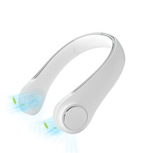Ventilateur de cou portable sans pales, rechargeable par USB, avec refroidissement à 360 et 3 vitesses, mains libres, idéal pour le sport en