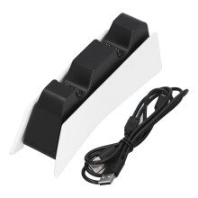Stáisiún Luchtaithe Rialaitheora Tapa do Rialaitheoirí Gan Sreang PS5, Táscaire Muirir LED, Duga Muirir Dúbailte le Cosaint Gearrchiorcaid,