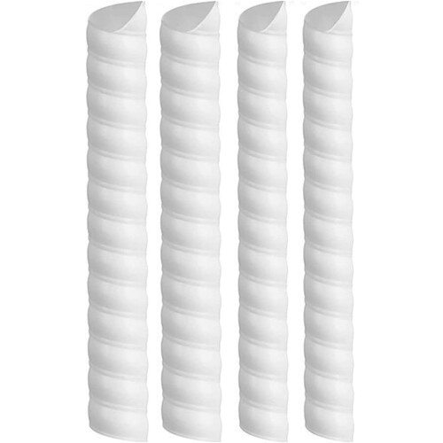 Practical tree bark protection, tube, functional tree trunk protection, spirals, reusable, 4 pieces white 2