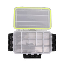 Organizador versátil definitivo para viajes de pesca, caja de aparejos de plástico impermeable y resistente a los impactos con divisores